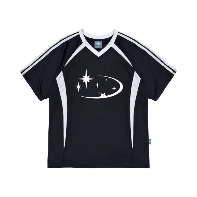 비디오자키) 별바다 스포츠 티셔츠 (BLACK)