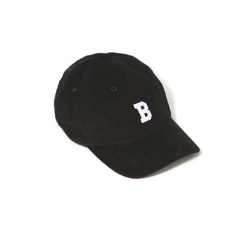 벗딥) CORDUROY B LOGO CURVED CAP (BLACK)