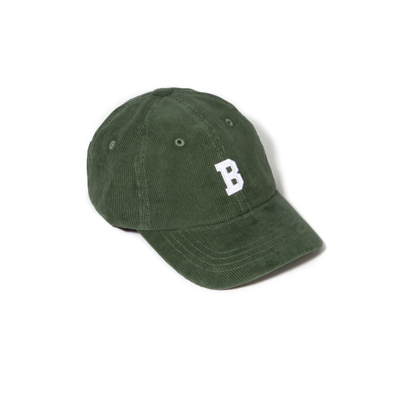 벗딥) CORDUROY B LOGO CURVED CAP (GREEN)