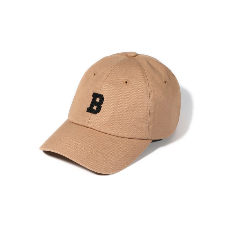 벗딥) B LOGO CURVED CAP (BEIGE)