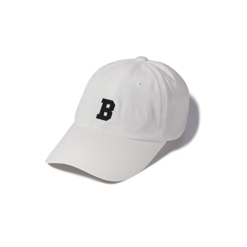벗딥) B LOGO CURVED CAP (WHITE)