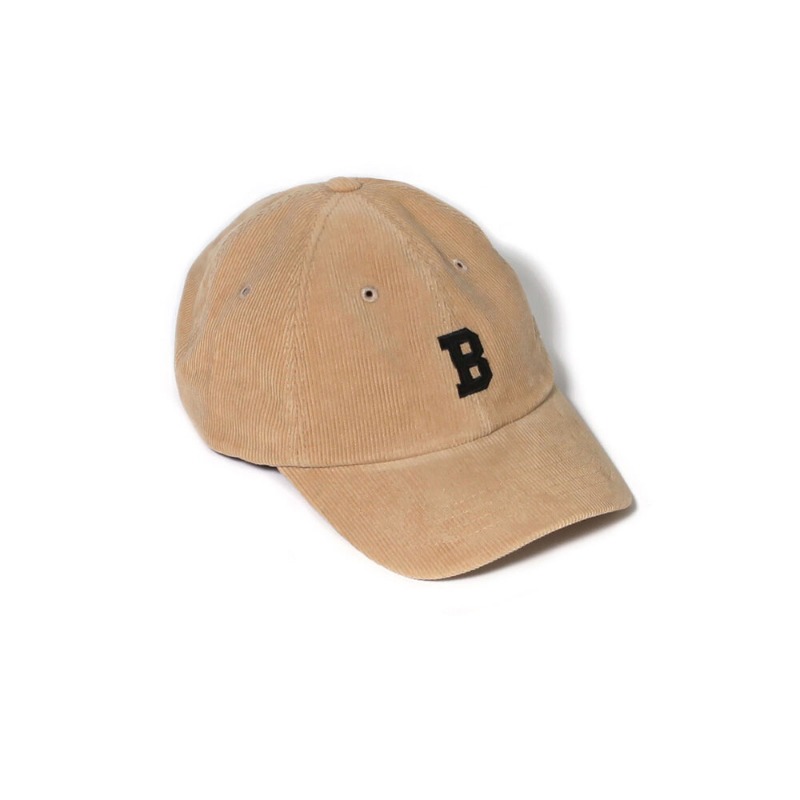 벗딥) CORDUROY B LOGO CURVED CAP (BEIGE)